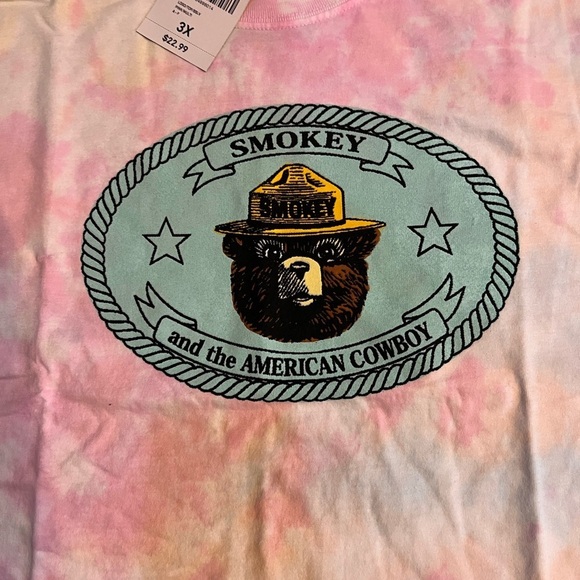Original Smoky the Bear Tops - Bear Tie-Dye Short Sleeve Tee